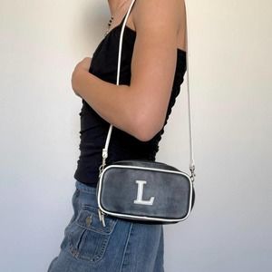 Y2k black and white mini L bag